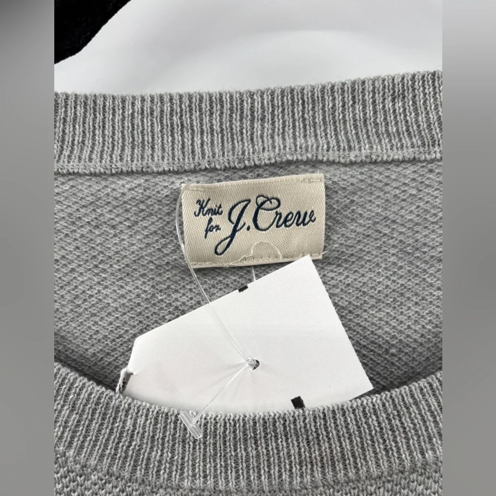 J.Crew Cotton piqué-stitch crewneck sweater